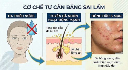 da dầu thiếu nước