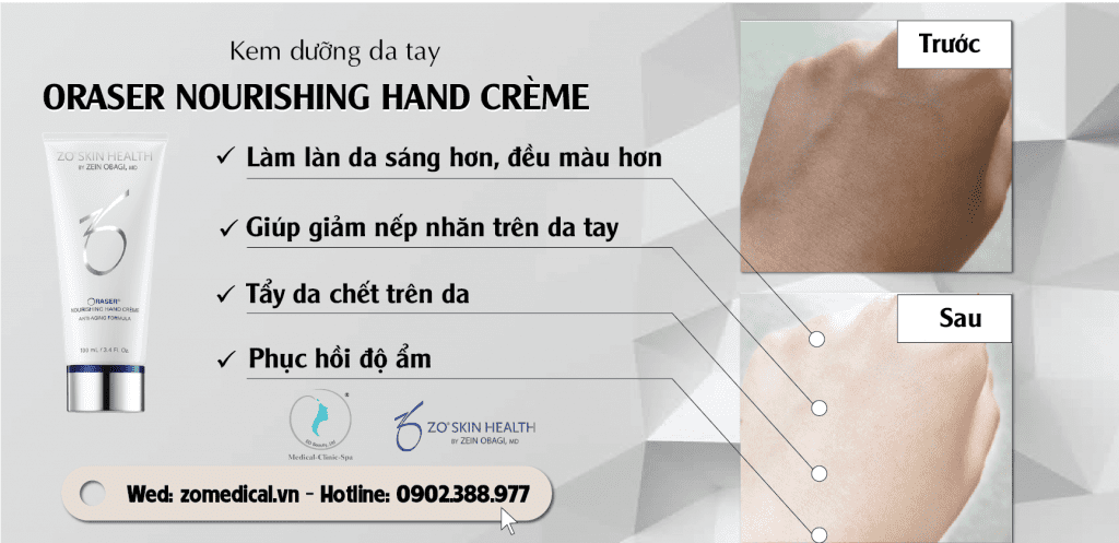 Công dụng kem dưỡng da tay ORASER® NOURISHING HAND CRÈME