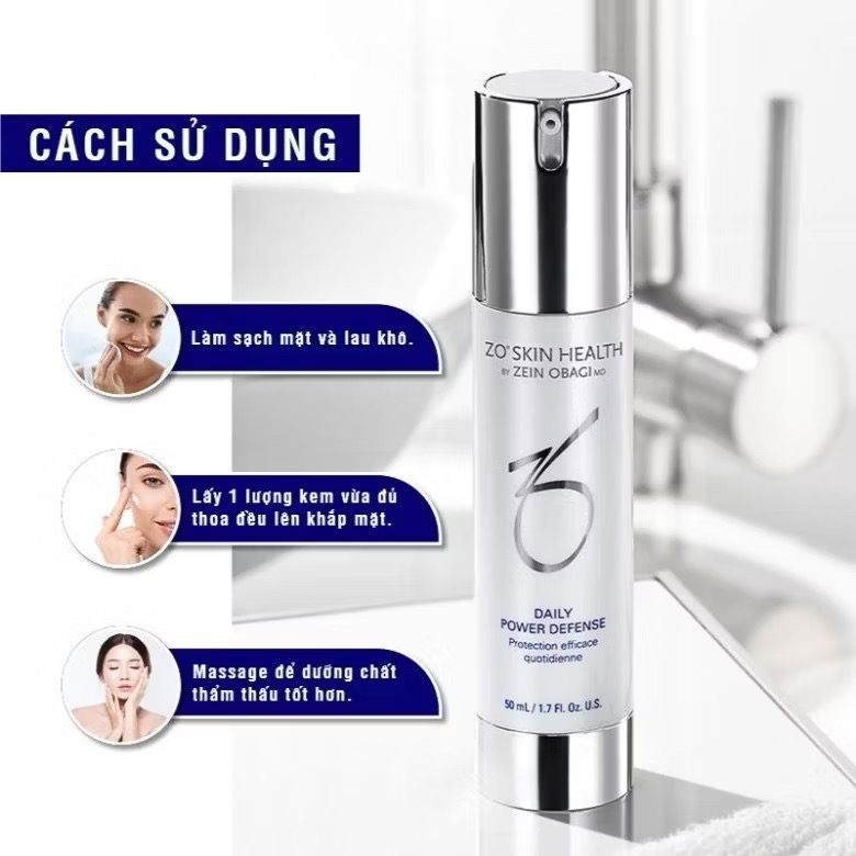 sử dụng kem phục hồi da DAILY POWER DEFENSE