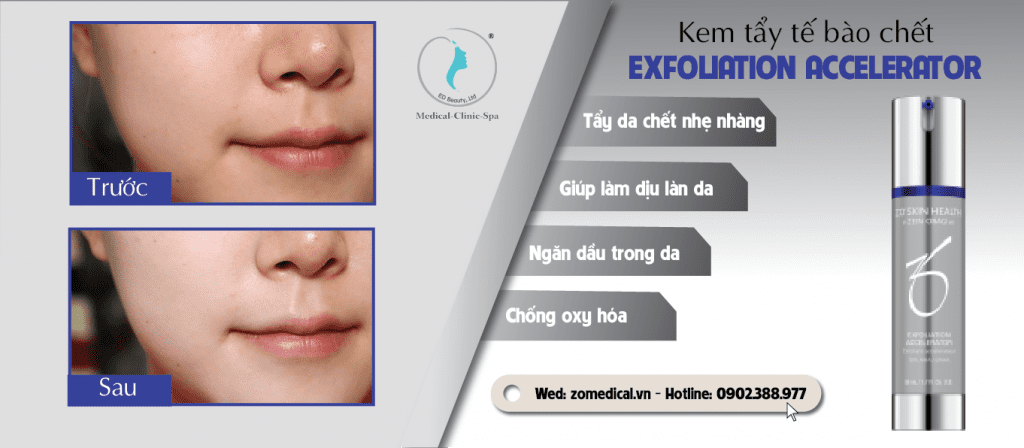 Công dụng của kem tẩy tế bào chết EXFOLIATION ACCELERATOR