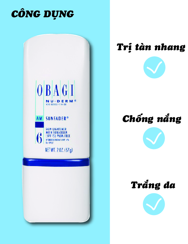 Công dụng của kem dưỡng trắng Sunfader SPF 15