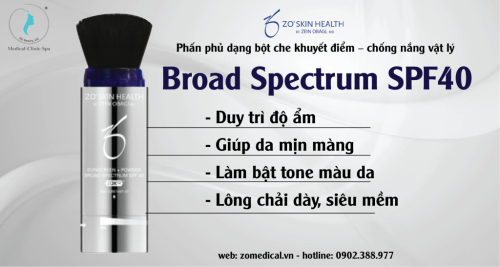Công dụng phấn nền trang điểm chống nắng Zo Skin Health Broad Spectrum SPF 40