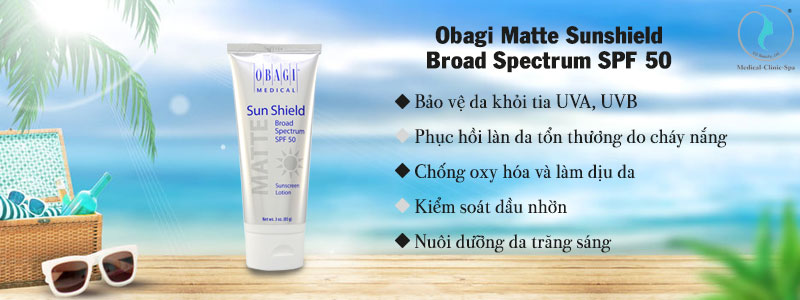Công dụng của Obagi Matte Sunshield Broad Spectrum SPF 50