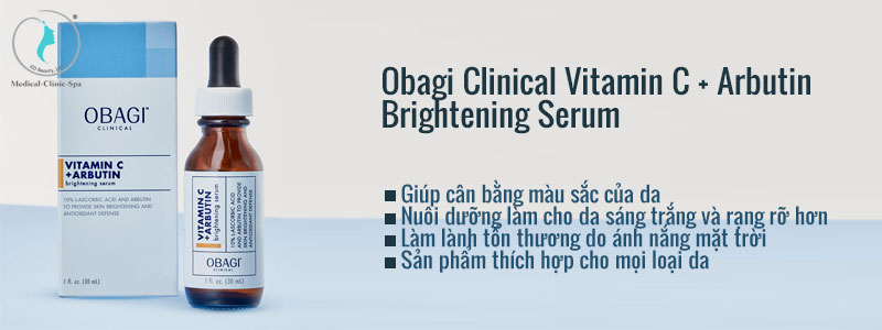 Công dụng OBAGI CLINICAL Vitamin C+ Arbutin Brightening Serum