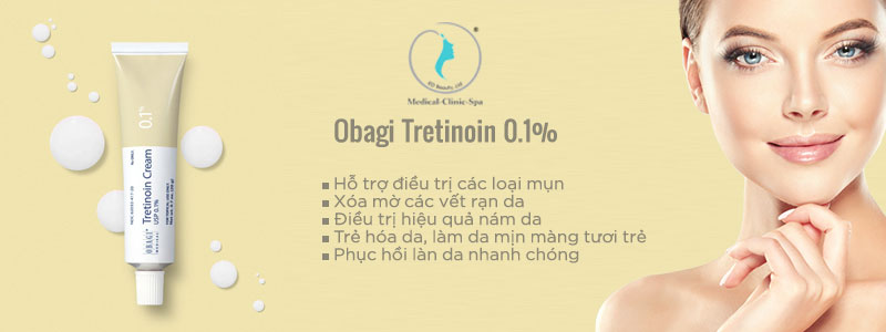 Công dụng nổi bật của Kem hỗ trợ trị mụn mịn da Obagi Tretin0in 0.1%