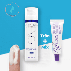 Hình. Kem trị nám da chuyên sâu Zo Pigment Blending Creme trộn dùng chung với sản phẩm Tretinoin 0,05 Refissa