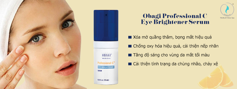 Hình. Công dụng của kem giảm quầng thâm mắt Obagi Professional C Eye Brightener Serum