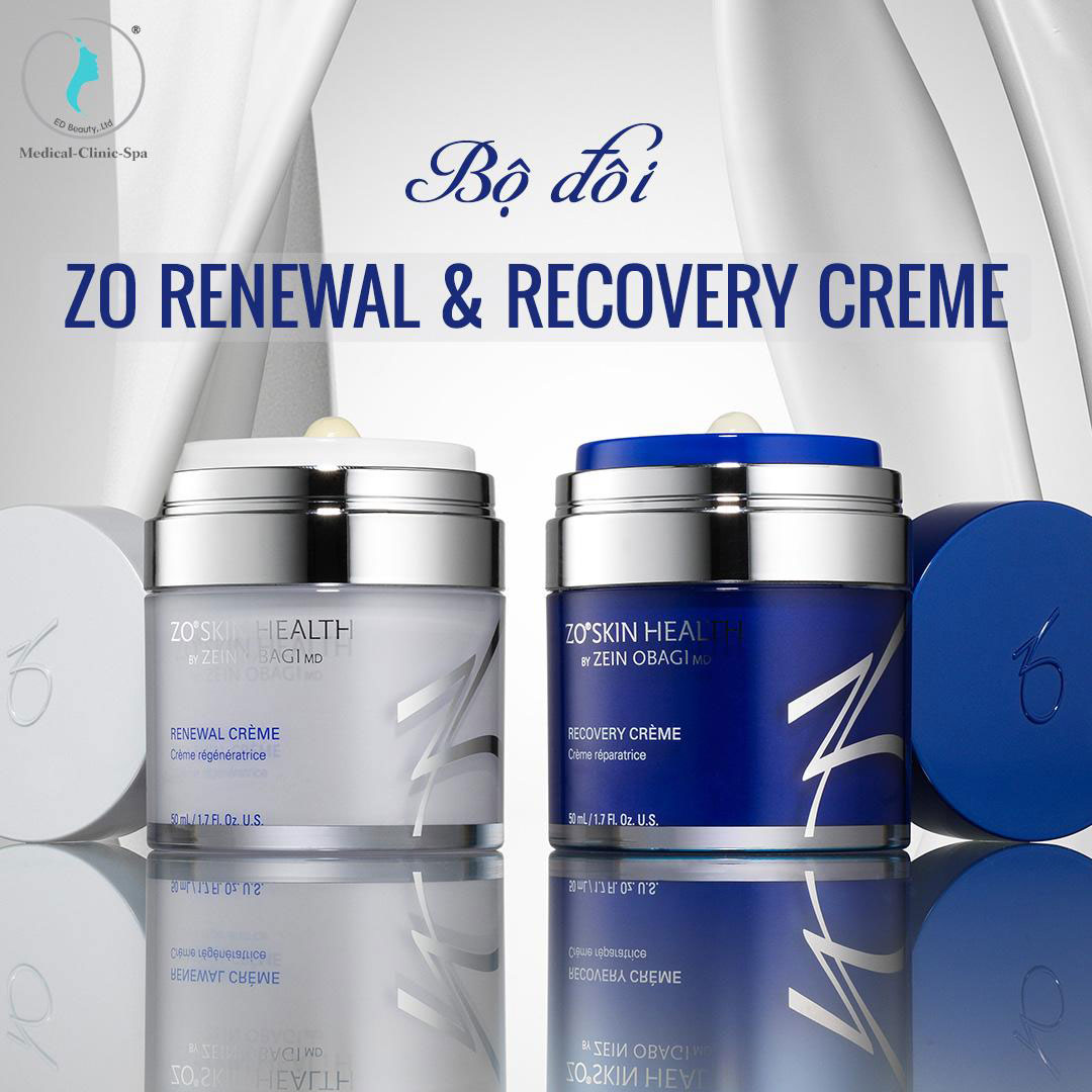 BỘ ĐÔI ZO RENEWAL VÀ RECOVERY CREME DƯỠNG DA NGÀY ĐÊM Dược Mỹ Phẩm ZO