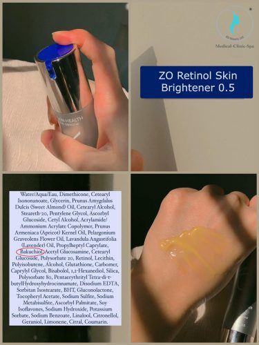 Chất kem Retinol ZO Skin Health có màu vàng nghệ nhạt