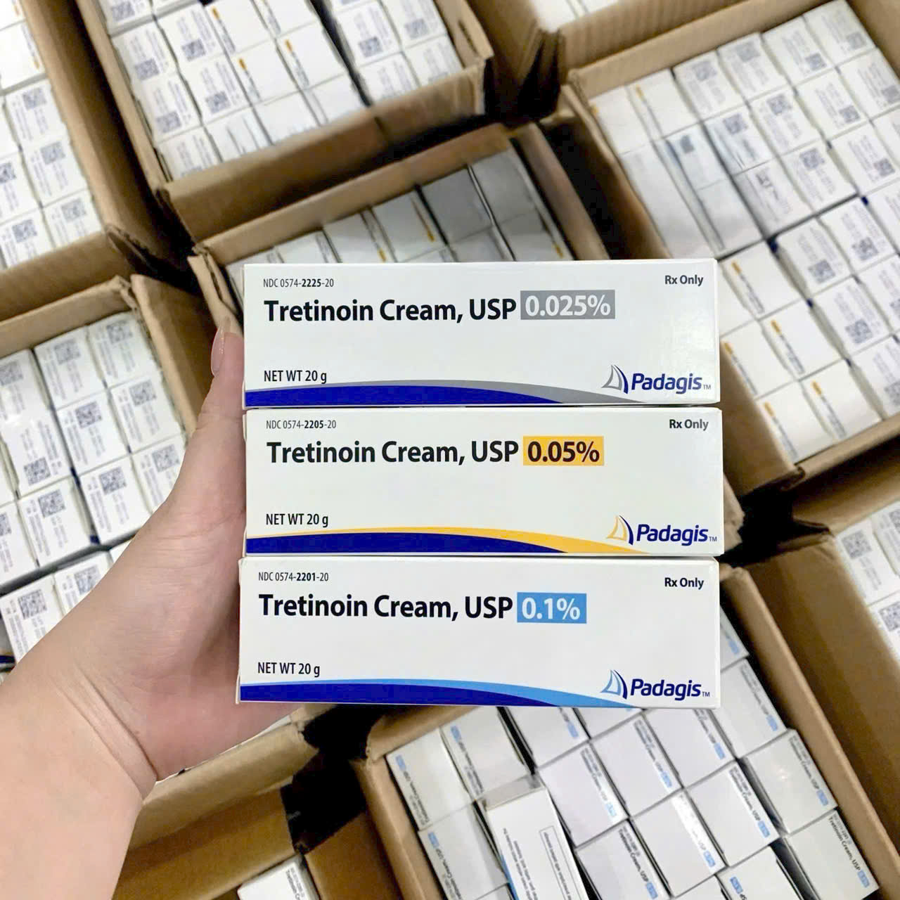 Hình: Sản phẩm  Tretinoin Cream USP Padagis 3 nồng độ