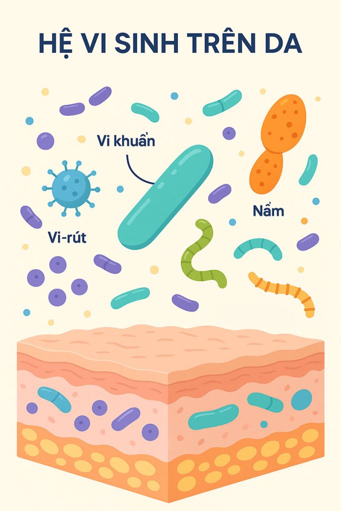 Hình: Lợi khuẩn trên da